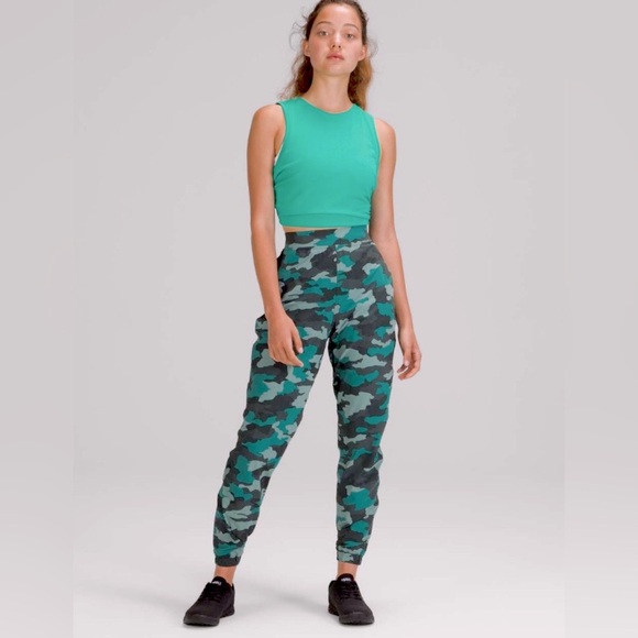 Lululemon Adapted State High-Rise Jogger Crop Heritage Camo/Teal Women’s Size 6 - Picture 1 of 14